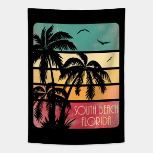 South Beach Florida Vintage Summer Tapestry