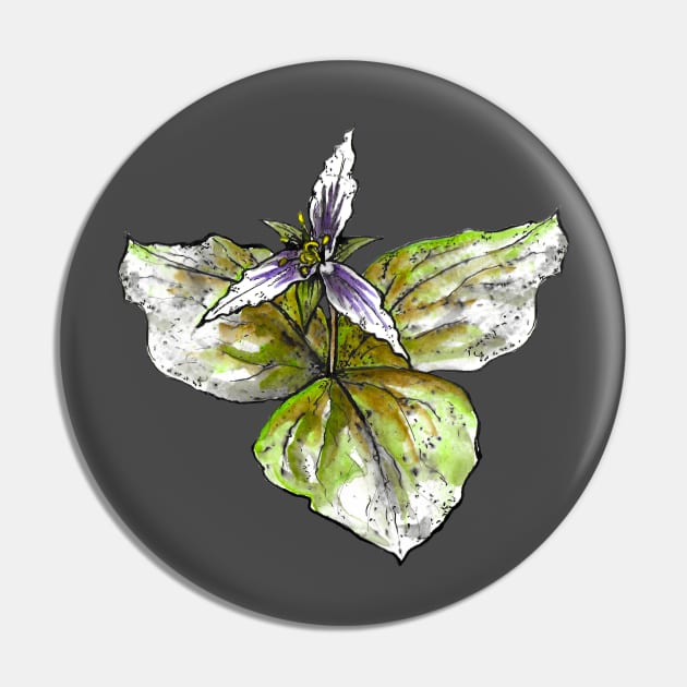 Trillium Pin by mycologist