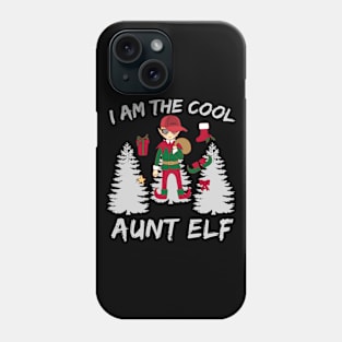 i am the cool aunt elf family matching Christmas Phone Case