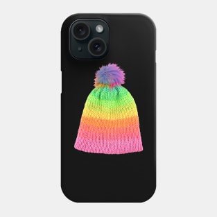 Rainbow Knit Hat Photo Phone Case