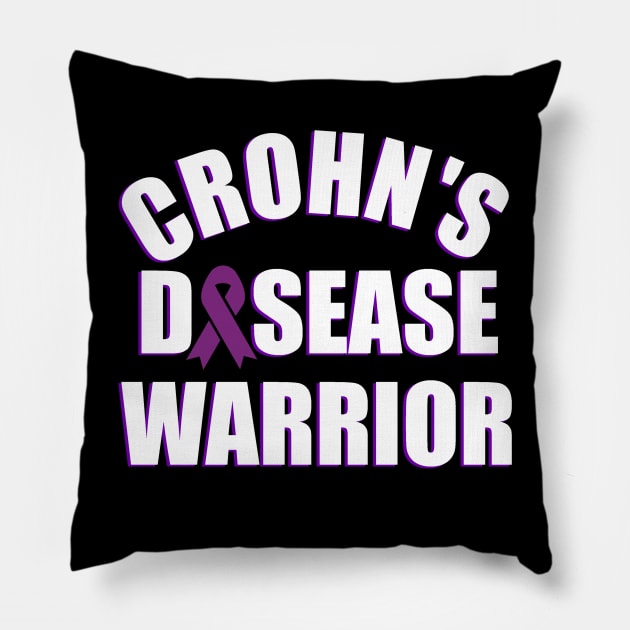 Crohn's Disease Warrior Survivor Pillow by WordDesign