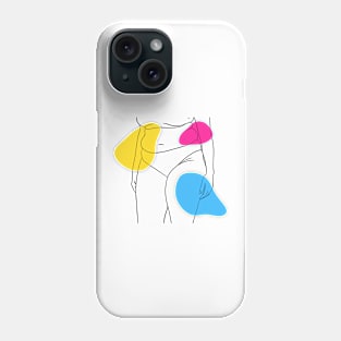 pansexual woman illustration Phone Case