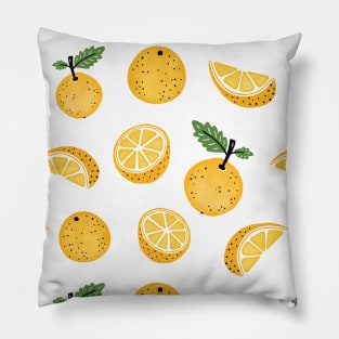 Lemon citrus fresh pattern Pillow