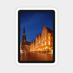 Gabled houses, Prinzipalmarkt, Christmas market, Munster, city, Westphalia Magnet