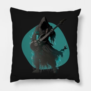 Metal Wraith - A wraith playing guitar - Fantasy Pillow