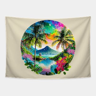 Tropical Island Tapestry