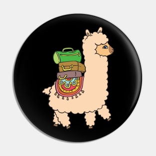 Alpaca on the road. Pin