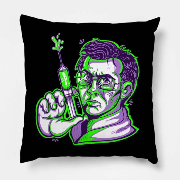 Dr. Herbert West Pillow by The Asylum Countess