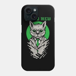 Brand Mew, Cool Mafia Cat with suit design Phone Case