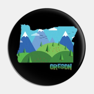 Oregon State Outline Pin