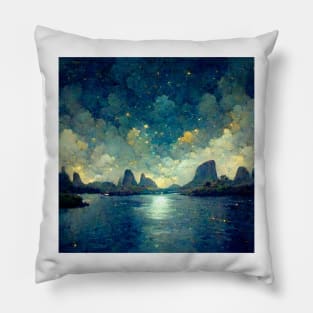 Rio de Janeiro Starry Night Pillow