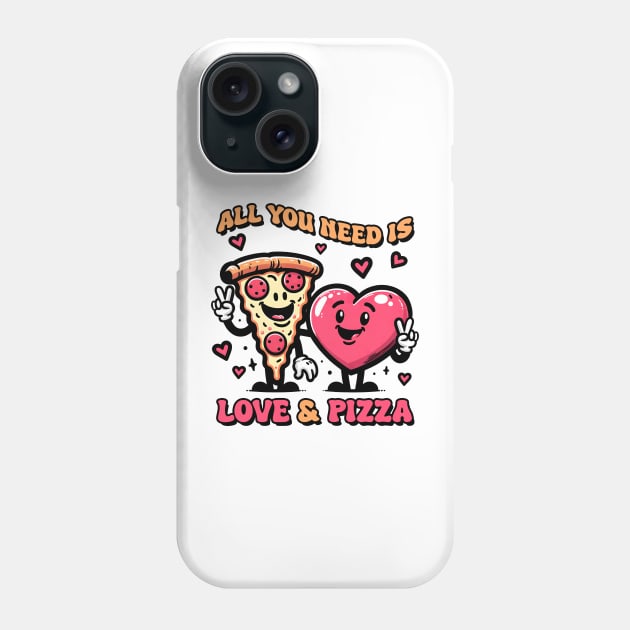 All You Need Is Love and Pizza Phone Case by MZeeDesigns