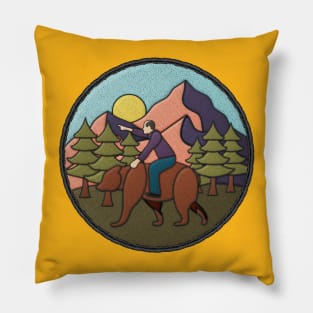 Ride-a-Bear Midlife Merit Badge Pillow