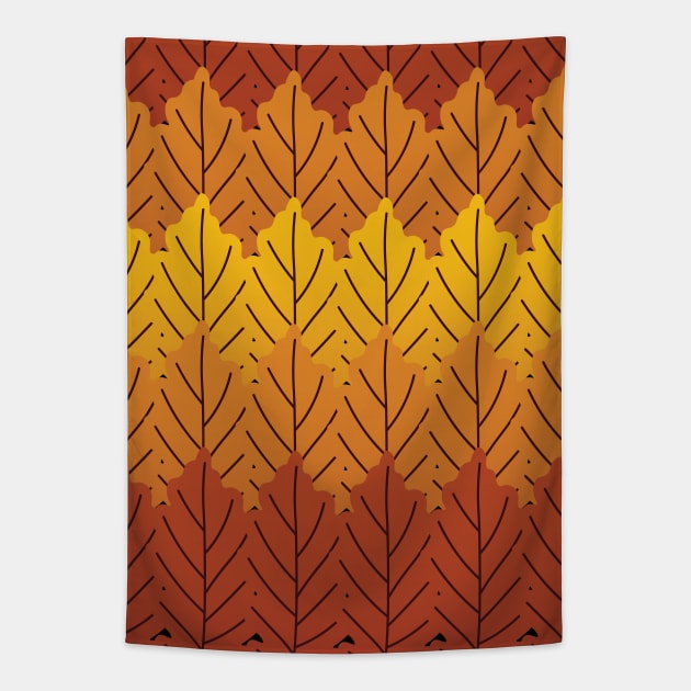 Autumn Fall Leaves Pattern | Brown Tapestry by Wintre2