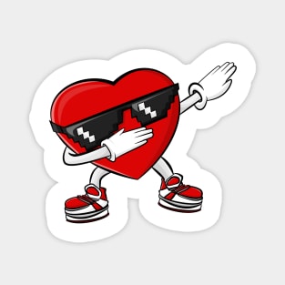 Dabbing Heart Valentine's Day Magnet