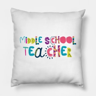 Cute Middle School Teacher Gift Idea Back to School Pillow