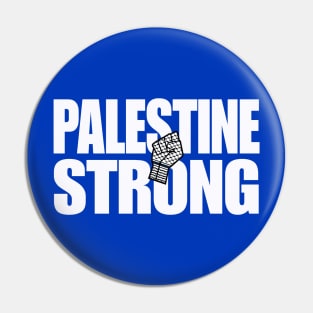 Palestine Strong - Keffiyeh Fist - Double-sided Pin