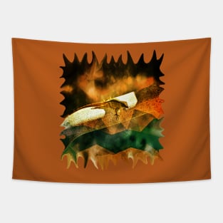 Lizard of the Orange Sahara Lounge Chair Tapestry