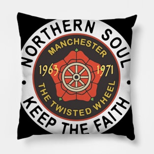 Northern Soul Badges, Manchester Wheel, Keep The Faith Pillow