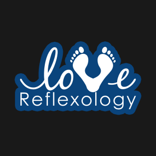 Love Reflexology (Blue outline) T-Shirt