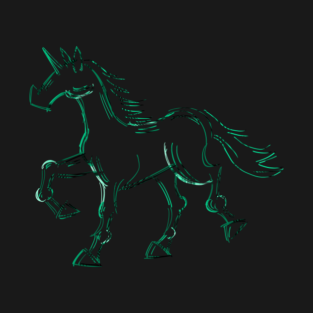 Disover Aqua Line Unicorn - Unicorny - T-Shirt