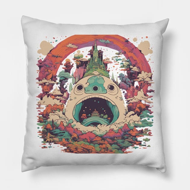 Trippy World Pillow by PlushFutura