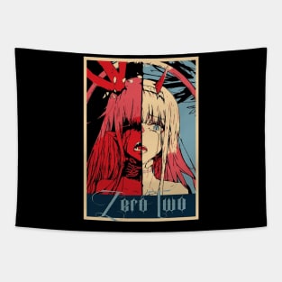 Darling in the franxx  Zero two Vintage Tapestry