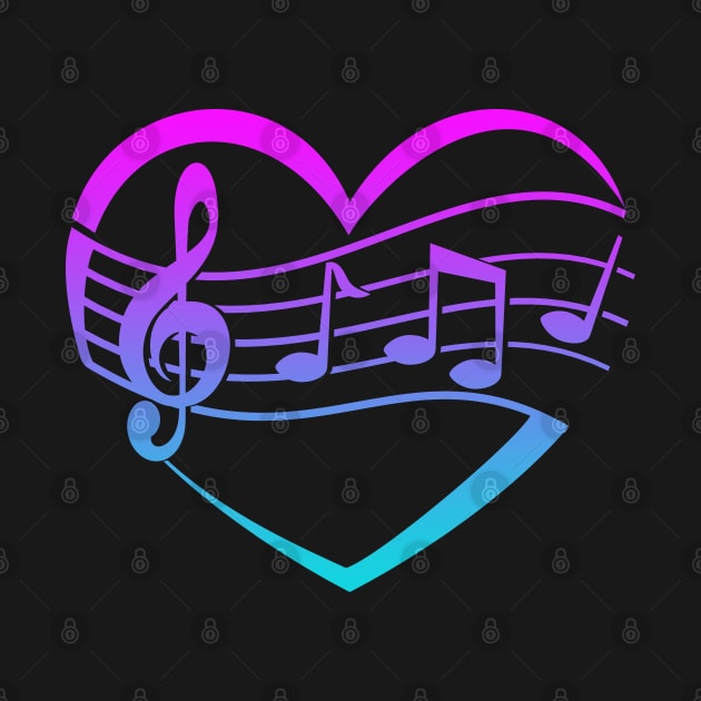 Just Love Music Heart by Shawnsonart