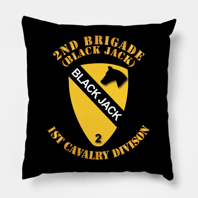 2nd Brigade - 1st Cav Div - Black Jack No Offset Pillow by twix123844