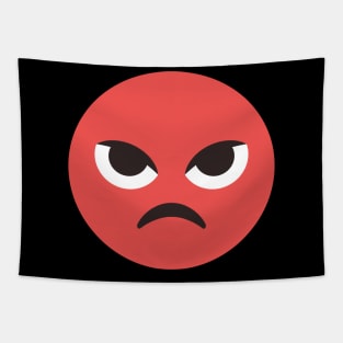 Red Angry Face Tapestry