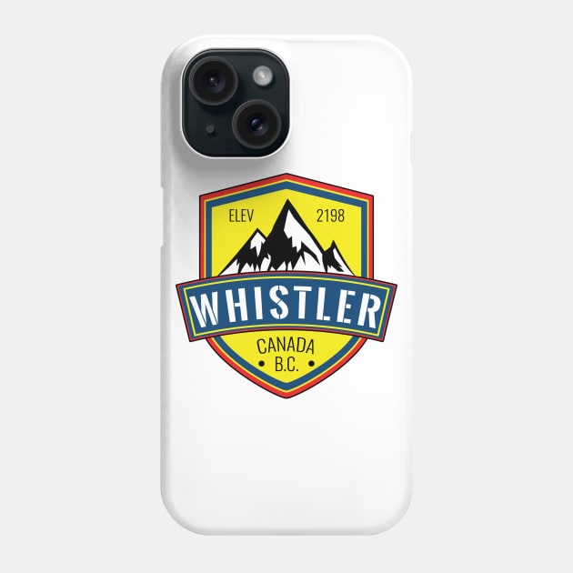 Skiing Whistler British Columbia Canada Ski Snowboarding Phone Case by heybert00