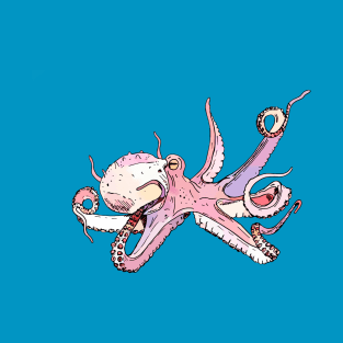 Color line art octopus T-Shirt