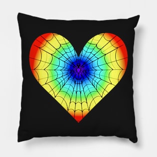 Spider Web Heart V25 Pillow