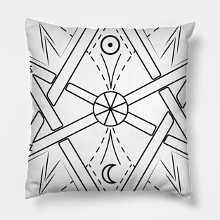 Unicursal Hexagram | Pagan Symbol Pillow