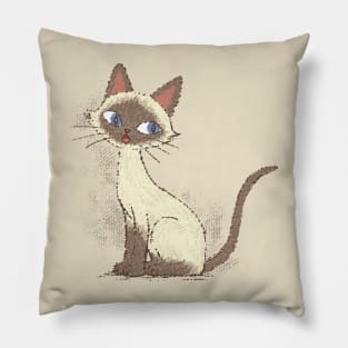 Siamese cat sitting Pillow