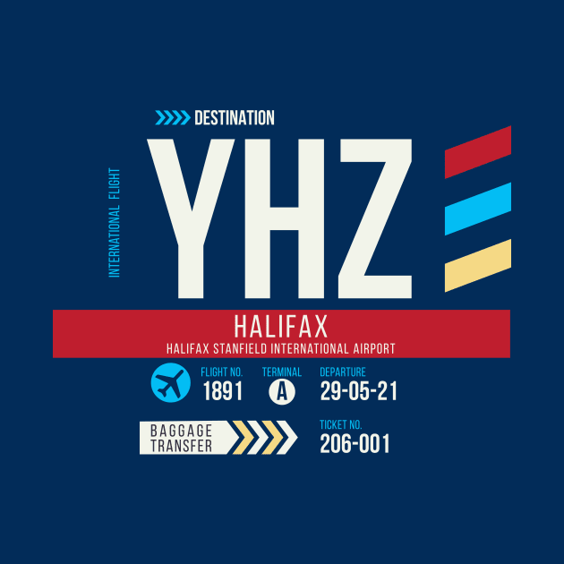 Halifax (YHZ) Airport Code Baggage Tag C by SLAG_Creative