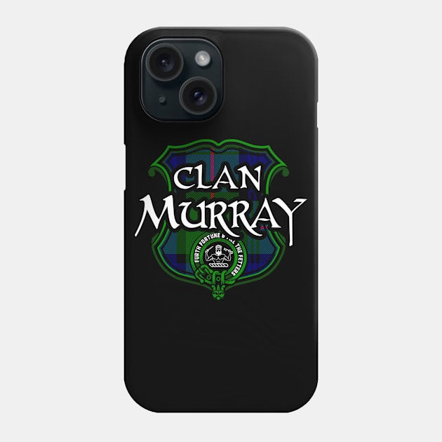 Clan Murray Surname Scottish Clan Tartan Crest Badge Phone Case by Celtic Folk