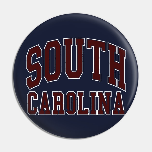 South Carolina Basic Distressed Arch Vintage Souvenir Pin by FireflyCreative