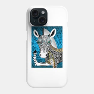 Portrait Of The Artist As A Young Zebra Phone Case