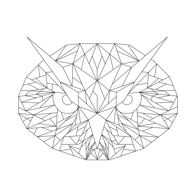 Geometric Owl No Colored by Alexjo