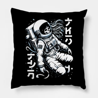 Skeleton astronaut lost in space Pillow