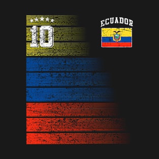 Ecuador Soccer Fans Jersey Ecuadorian Flag Football Lovers T-Shirt