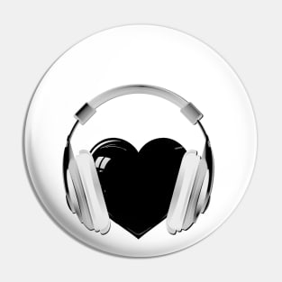 heart music headphones Pin