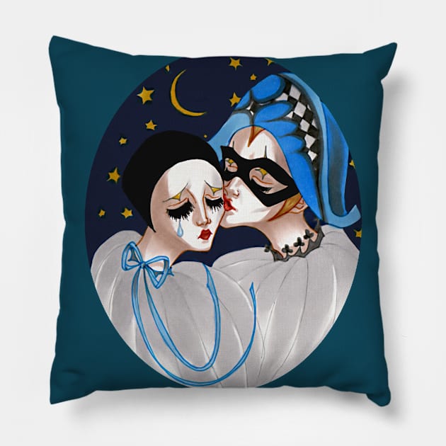 MIDNIGHT KISS Pillow by EYESofCORAL