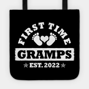 First Time Gramps Est 2022 Funny Father's Day Gift Tote