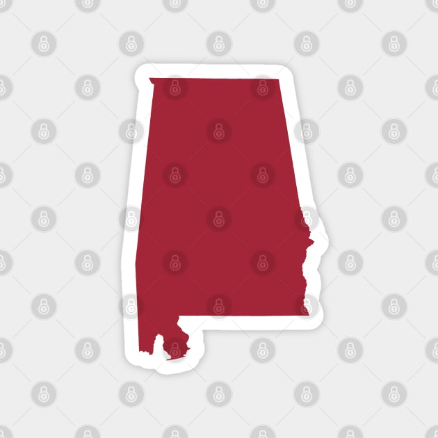 Alabama Crimson Magnet by AdventureFinder