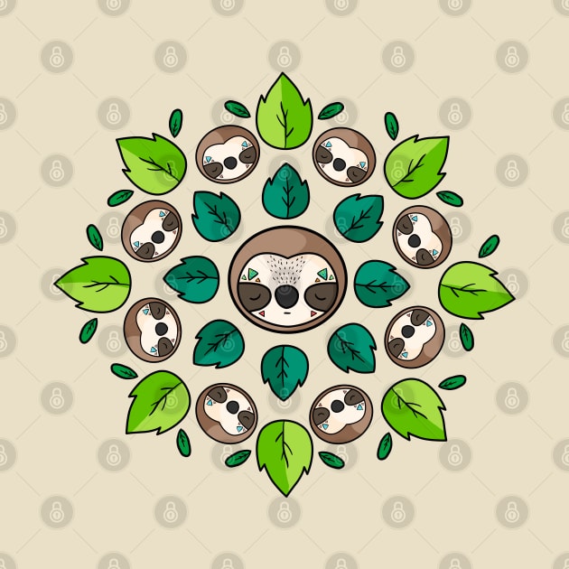 Mandala Sloth by lunaticpark