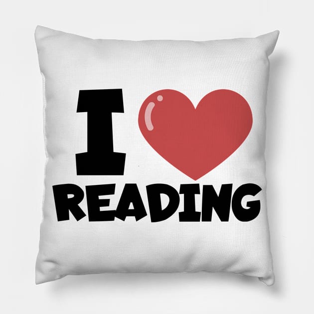 Bookworm i love reading Pillow by maxcode