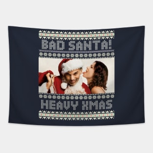 Bad santa - Merry Christmas Tapestry