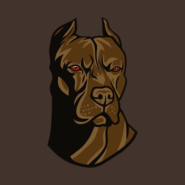 Angry Pitbull Portrait by Express YRSLF